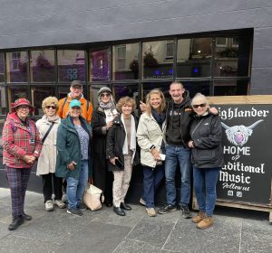 Boydie from Peat and Diesel meeting my walking group in Inverness