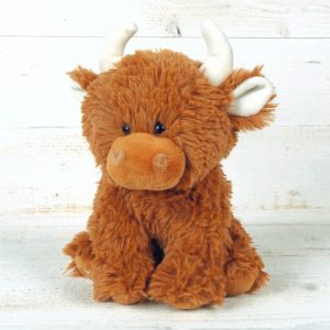 Large Highland cow soft toy suitable for children and adults