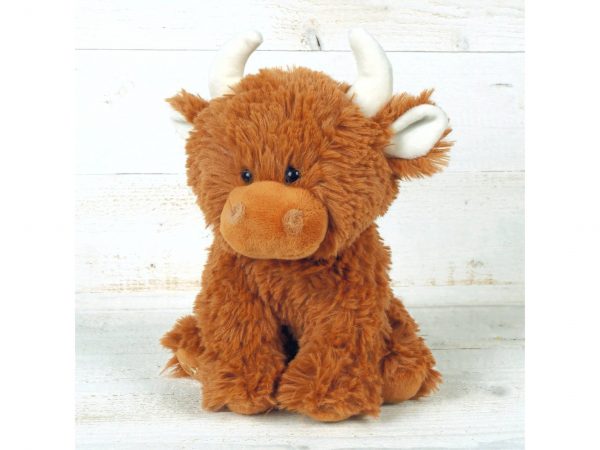 Large Highland cow soft toy suitable for children and adults