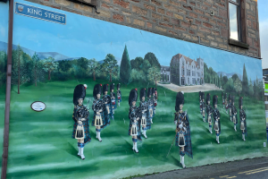 Invergordon King Street Pipe Band mural