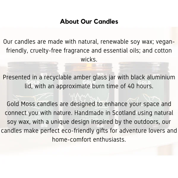 About Our Candles Moss Gold