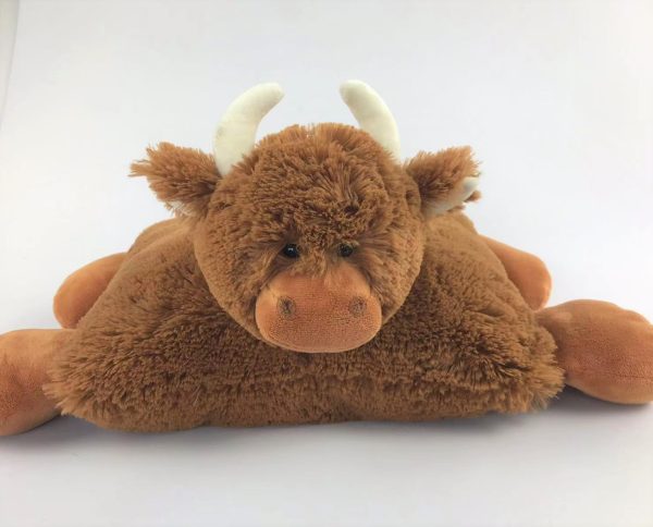 Brown Highland Coo Cow cushion