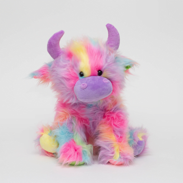 Highland Cow Rainbow Plush