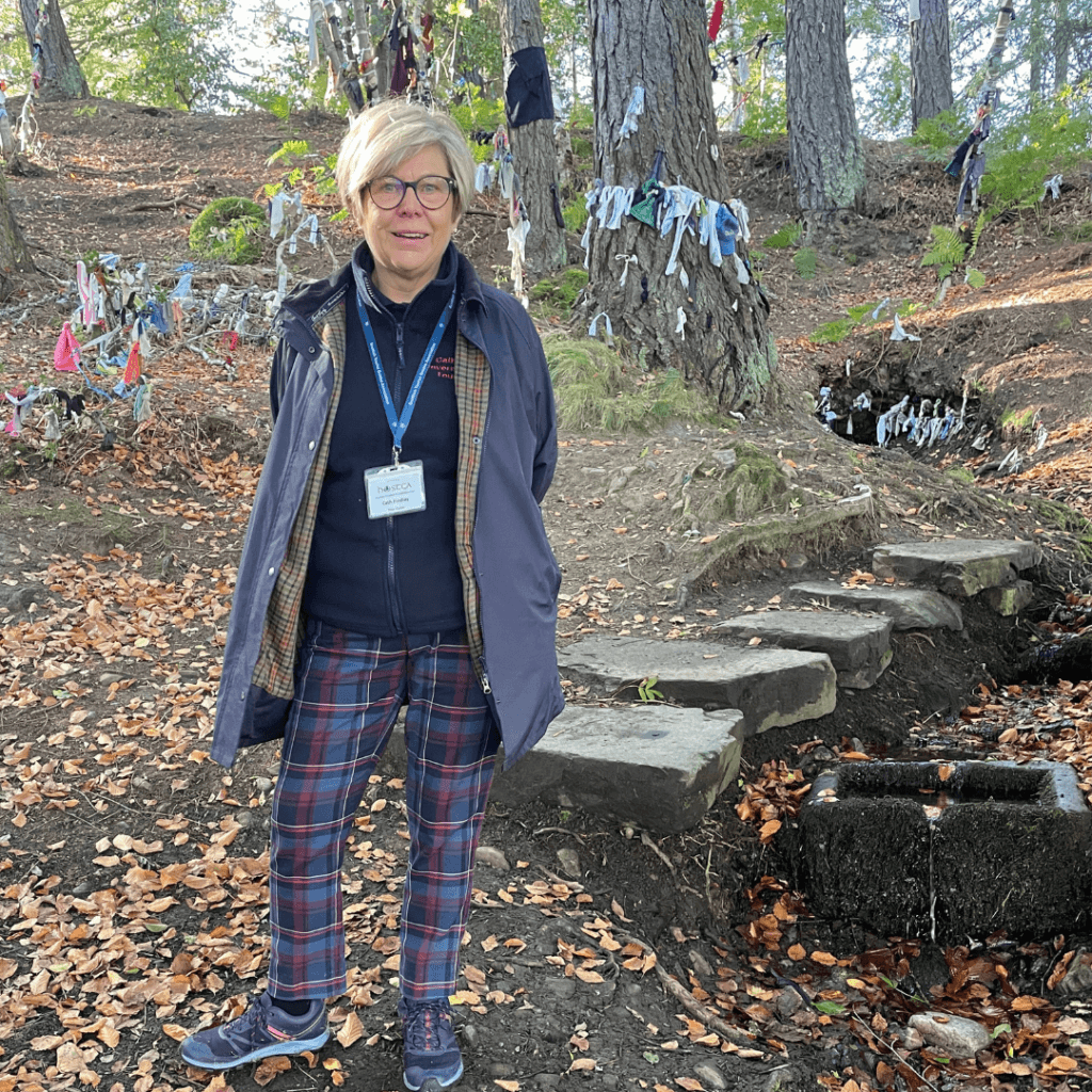 Cath at Clootie Well. Caths inverness tours Black Isle tour hidden gems experience