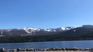 Cairngorm mountains covered with snow